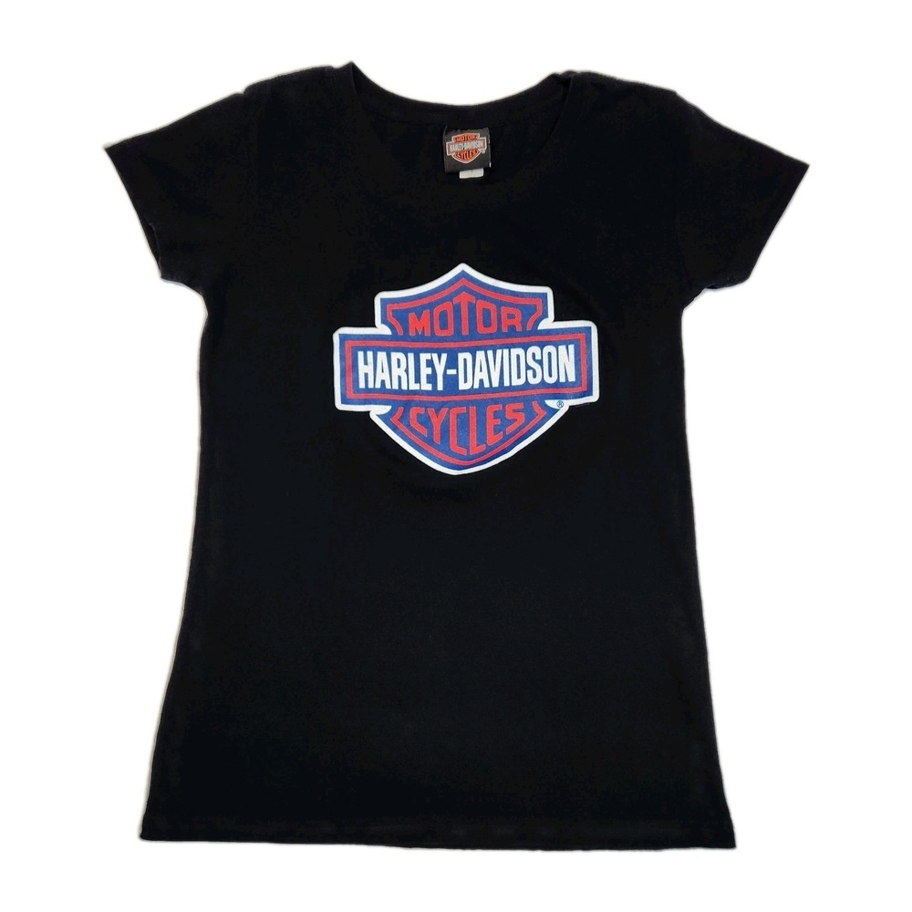 Harley Davidson Women's Small Black Graphic T Shirt San Diego California...